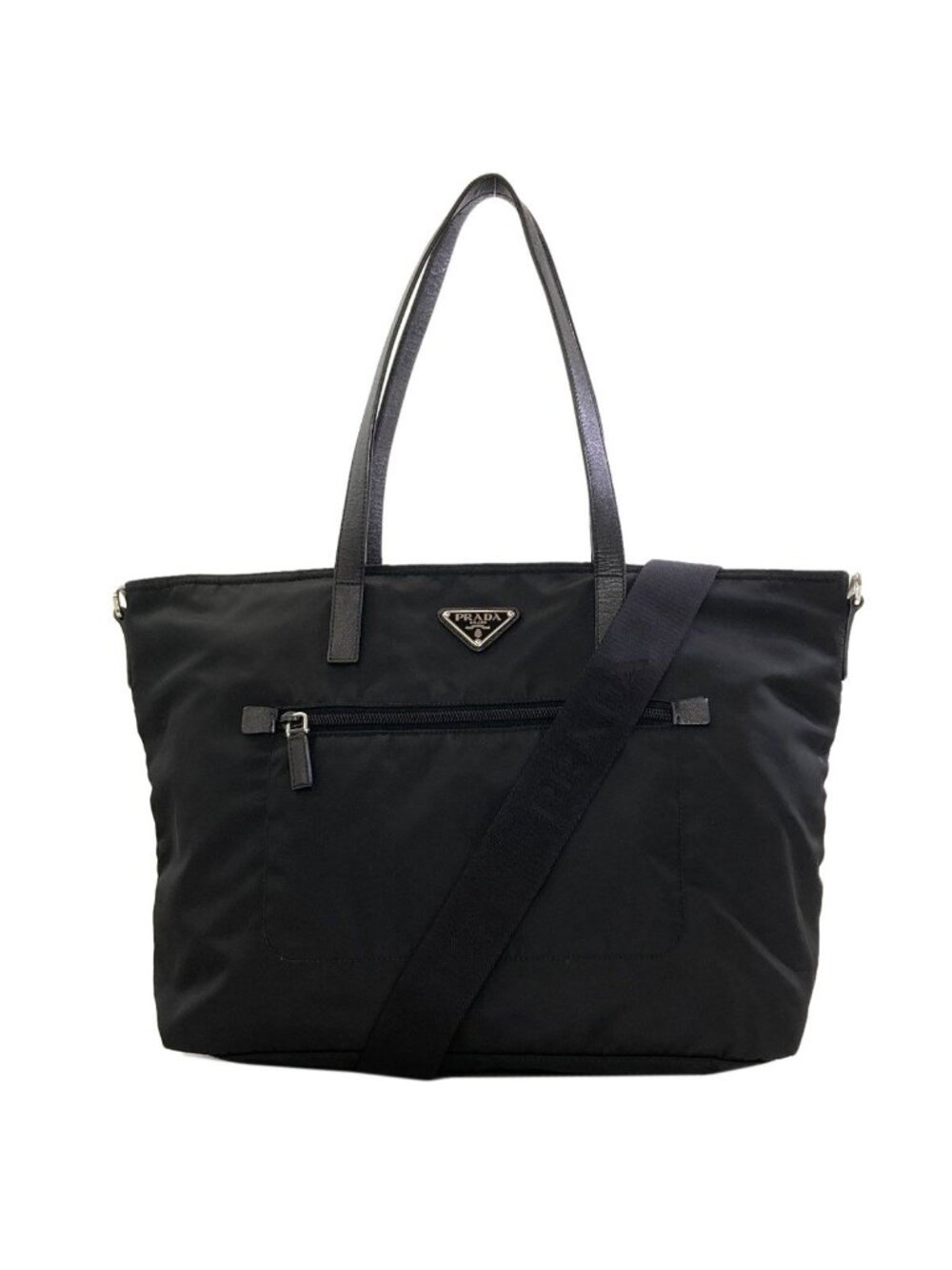 Prada Logo 2-Way Tote Bag Nylon